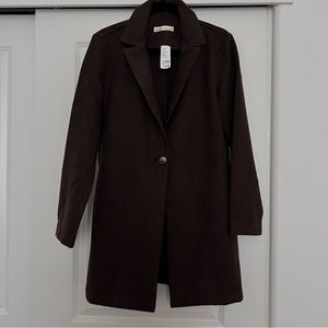 Womans Brown Basic Trench Coat